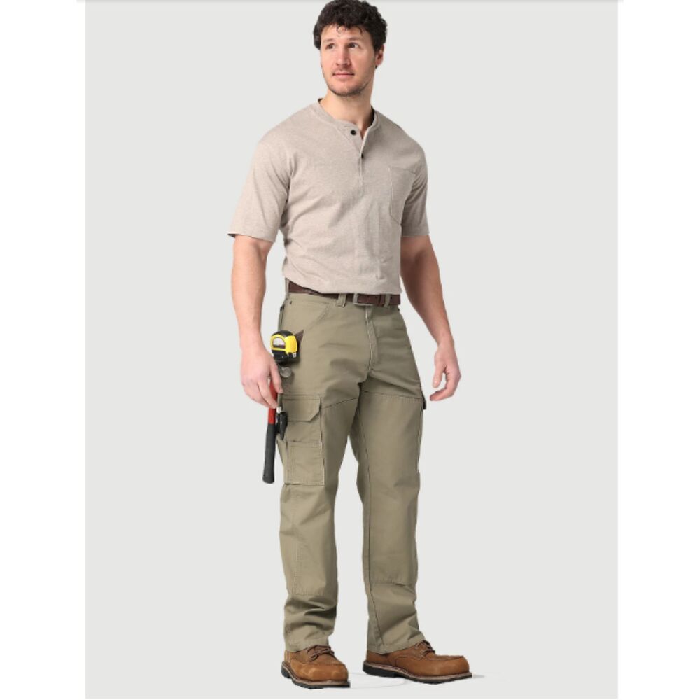 Wrangler Workwear Bark Cargo Pants Ripstop Utility Relaxed Fit High Rise 34/30